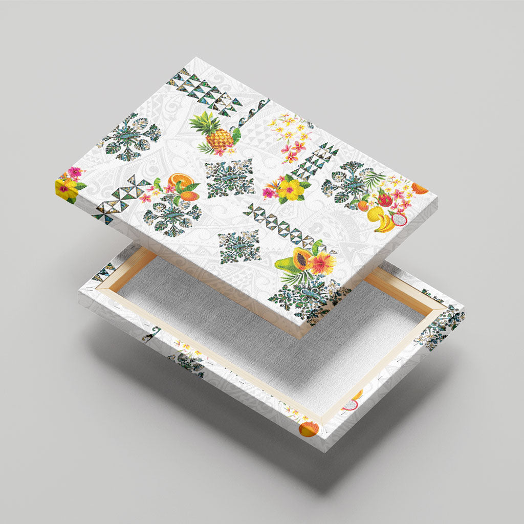 Hawaiian Quilts Canvas Wall Art Tropical Fruits and Plants