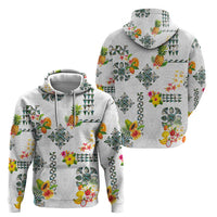 Hawaiian Quilts Hoodie Tropical Fruits and Plants
