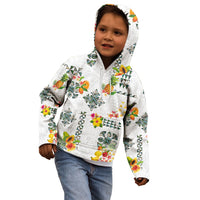 Hawaiian Quilts Kid Hoodie Tropical Fruits and Plants