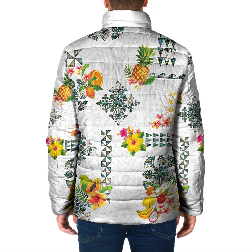 Hawaiian Quilts Padded Jacket Tropical Fruits and Plants