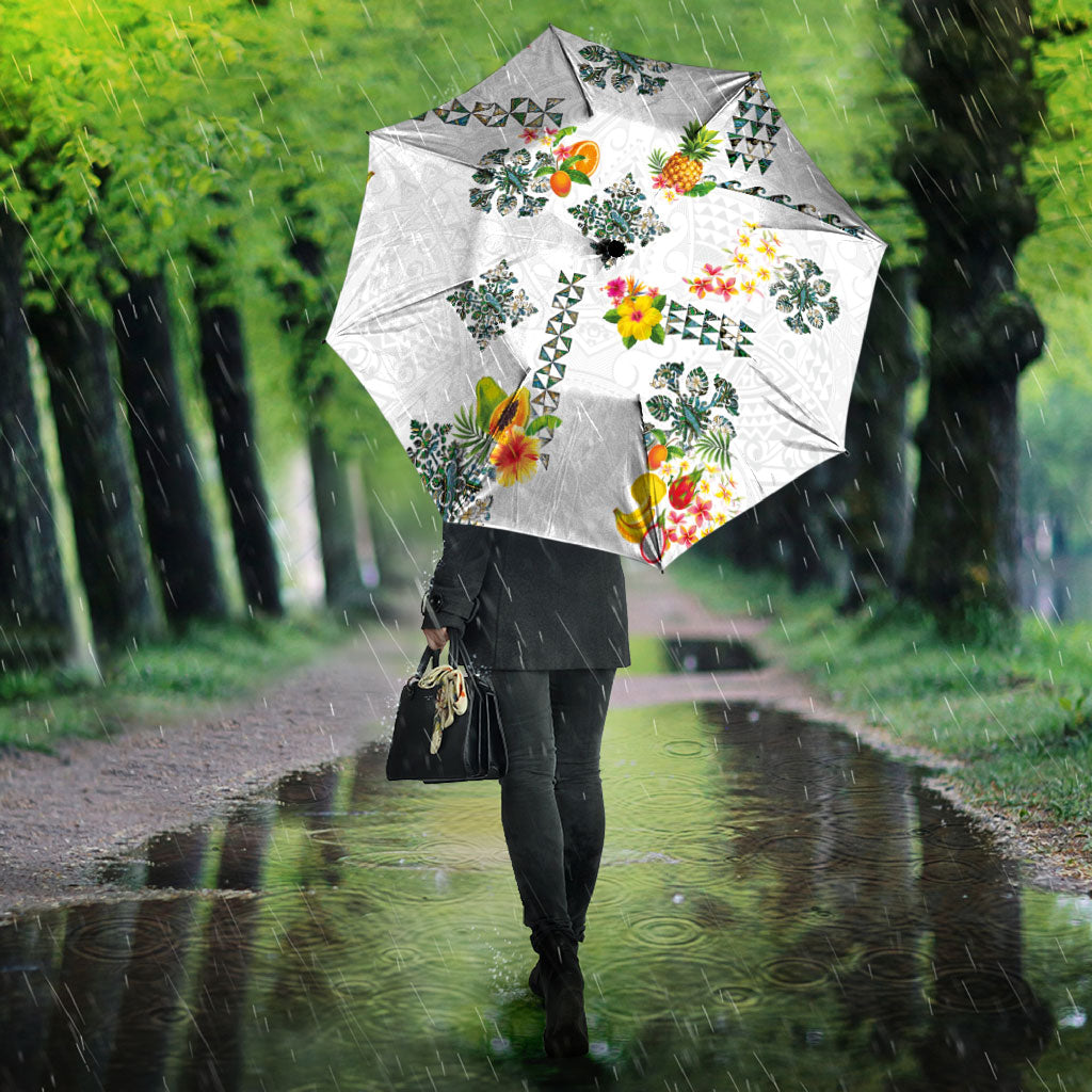 Hawaiian Quilts Umbrella Tropical Fruits and Plants