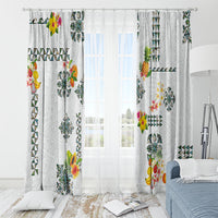 Hawaiian Quilts Window Curtain Tropical Fruits and Plants
