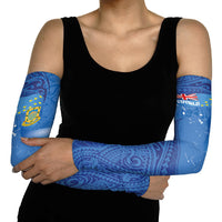 Tuvalu Heritage Arm Sleeves Map of the Islands and Polynesia Pattern