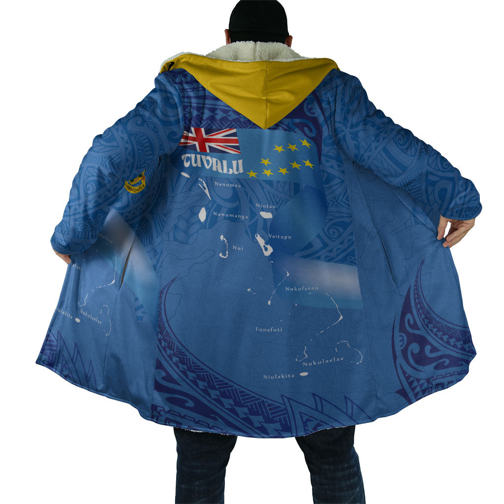 Tuvalu Heritage Cloak Map of the Islands and Polynesia Pattern