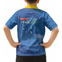 Tuvalu Heritage Hawaiian Shirt Map of the Islands and Polynesia Pattern
