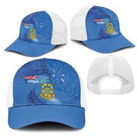 Tuvalu Heritage Mesh Trucker Cap Map of the Islands and Polynesia Pattern