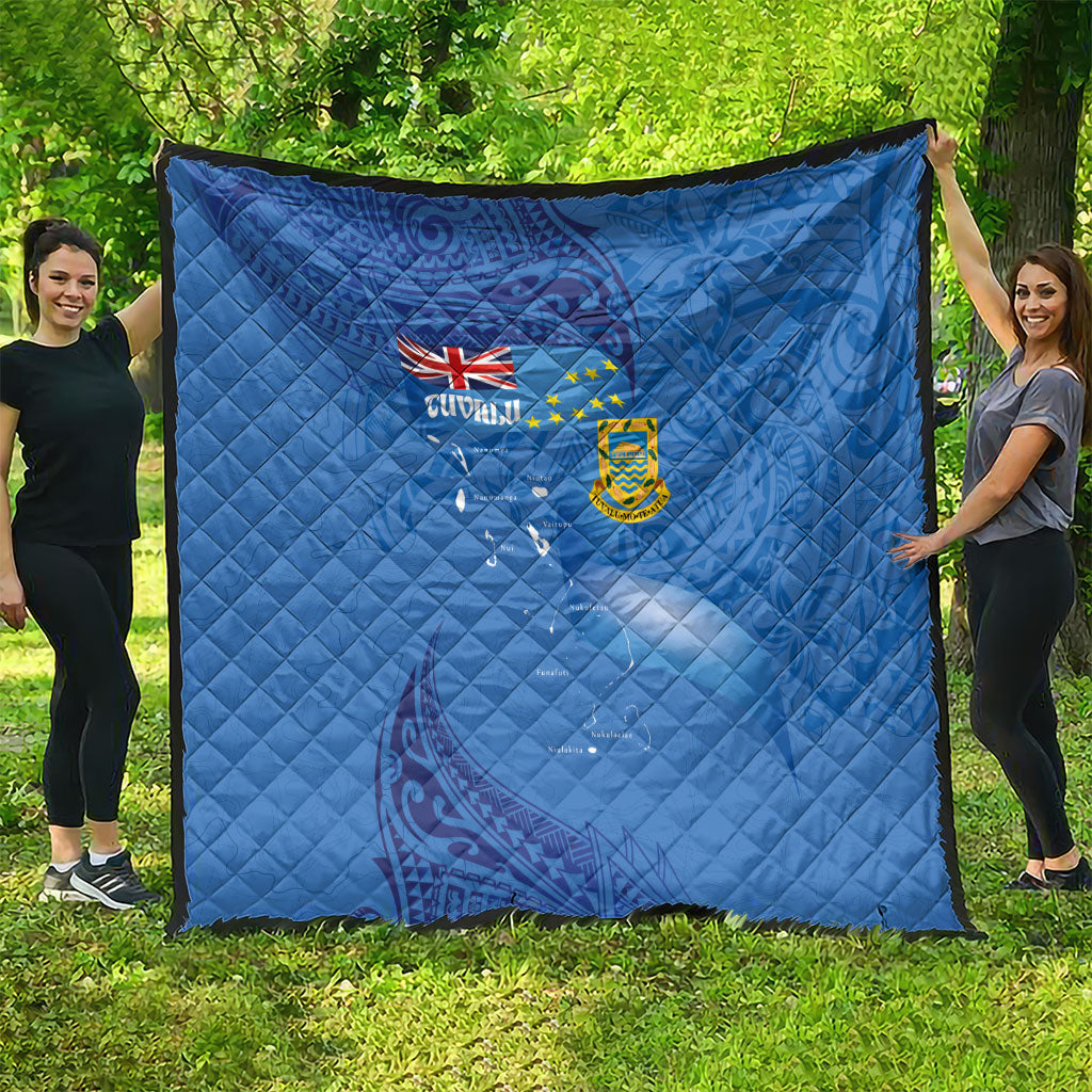 Tuvalu Heritage Quilt Map of the Islands and Polynesia Pattern
