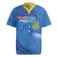 Tuvalu Heritage Rugby Jersey Map of the Islands and Polynesia Pattern
