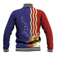 Kiribati Heritage Baseball Jacket Map of the Islands and Polynesia Pattern