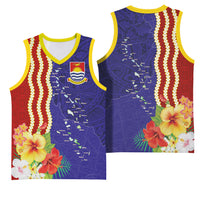 Kiribati Heritage Basketball Jersey Map of the Islands and Polynesia Pattern