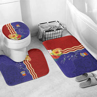 Kiribati Heritage Bathroom Set Map of the Islands and Polynesia Pattern