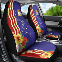 Kiribati Heritage Car Seat Cover Map of the Islands and Polynesia Pattern