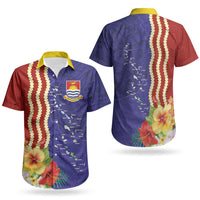 Kiribati Heritage Couples Matching Mermaid Dress and Hawaiian Shirt Map of the Islands and Polynesia Pattern