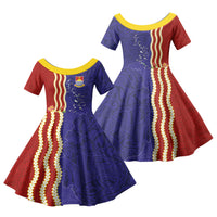 Kiribati Heritage Family Matching Mermaid Dress and Hawaiian Shirt Map of the Islands and Polynesia Pattern