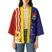 Kiribati Heritage Kimono Map of the Islands and Polynesia Pattern