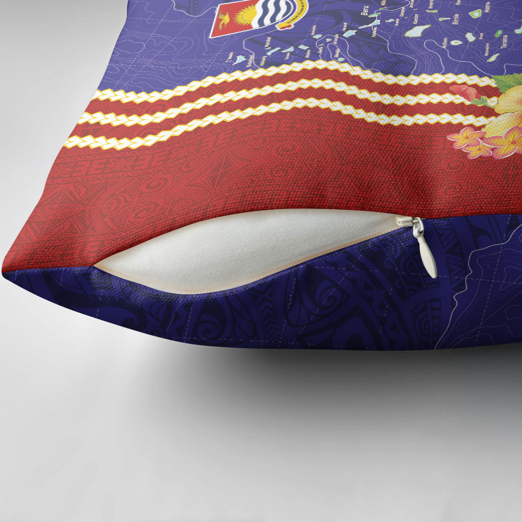 Kiribati Heritage Pillow Cover Map of the Islands and Polynesia Pattern