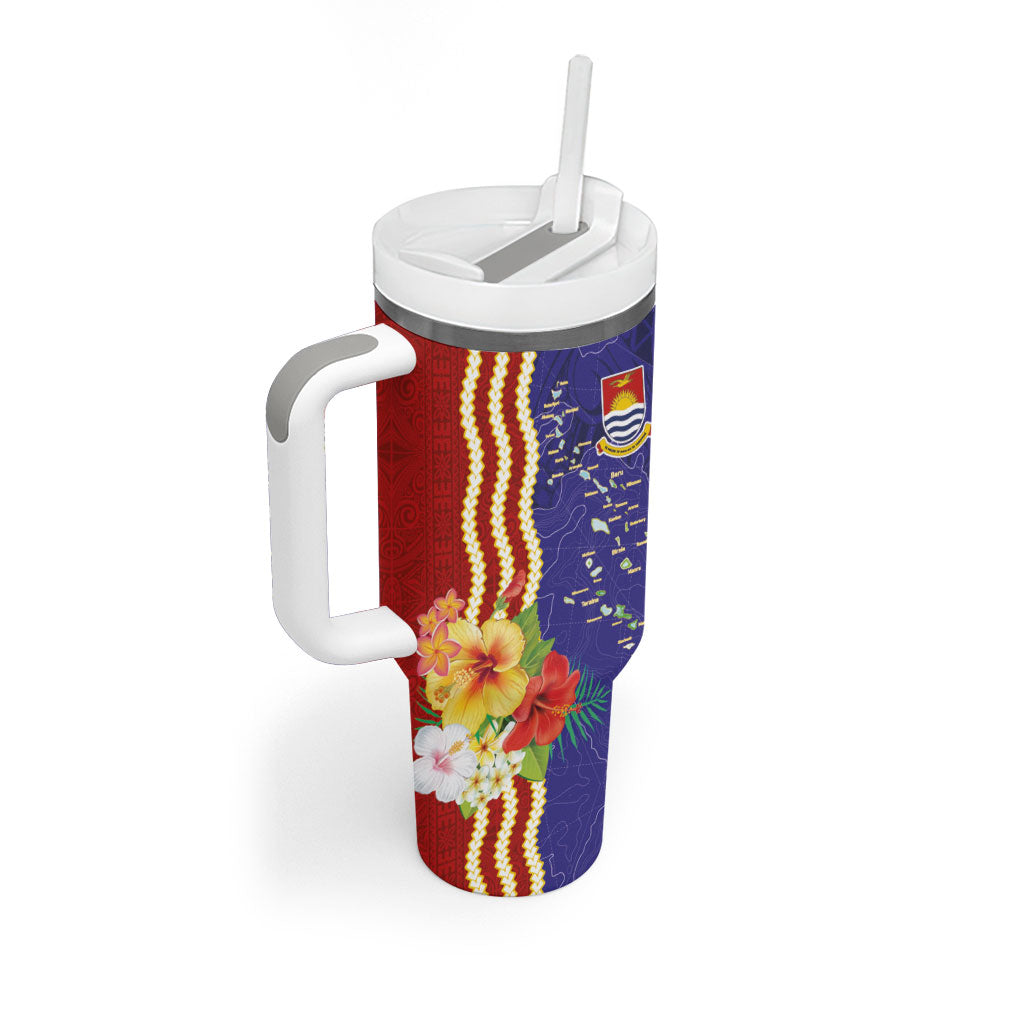 Kiribati Heritage Tumbler With Handle Map of the Islands and Polynesia Pattern