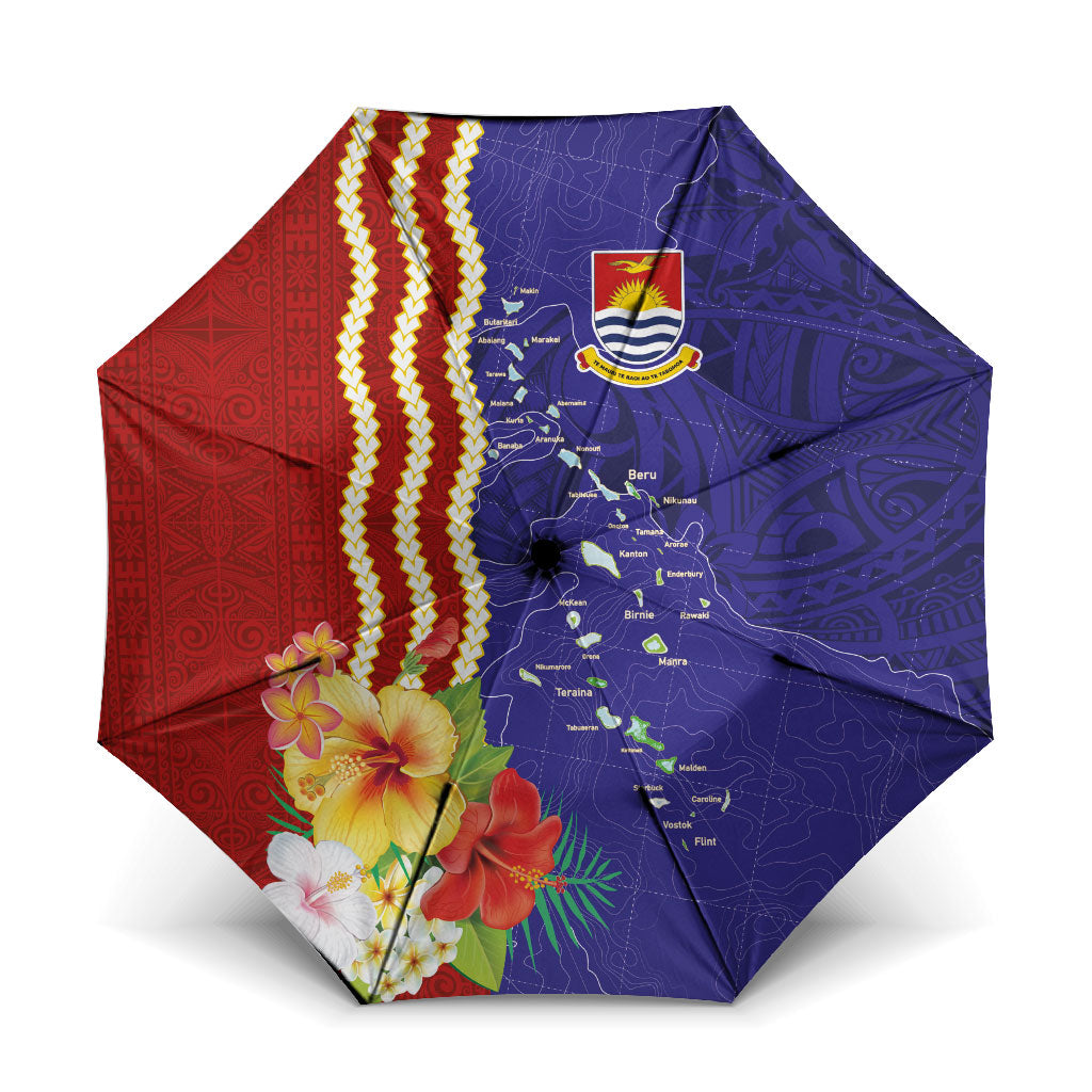 Kiribati Heritage Umbrella Map of the Islands and Polynesia Pattern