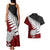 Aotearoa New Zealand Couples Matching Tank Maxi Dress and Hawaiian Shirt Silver Fern Kiwi Bird and NZ Map with Maori Tribal Red Style LT03 - Polynesian Pride