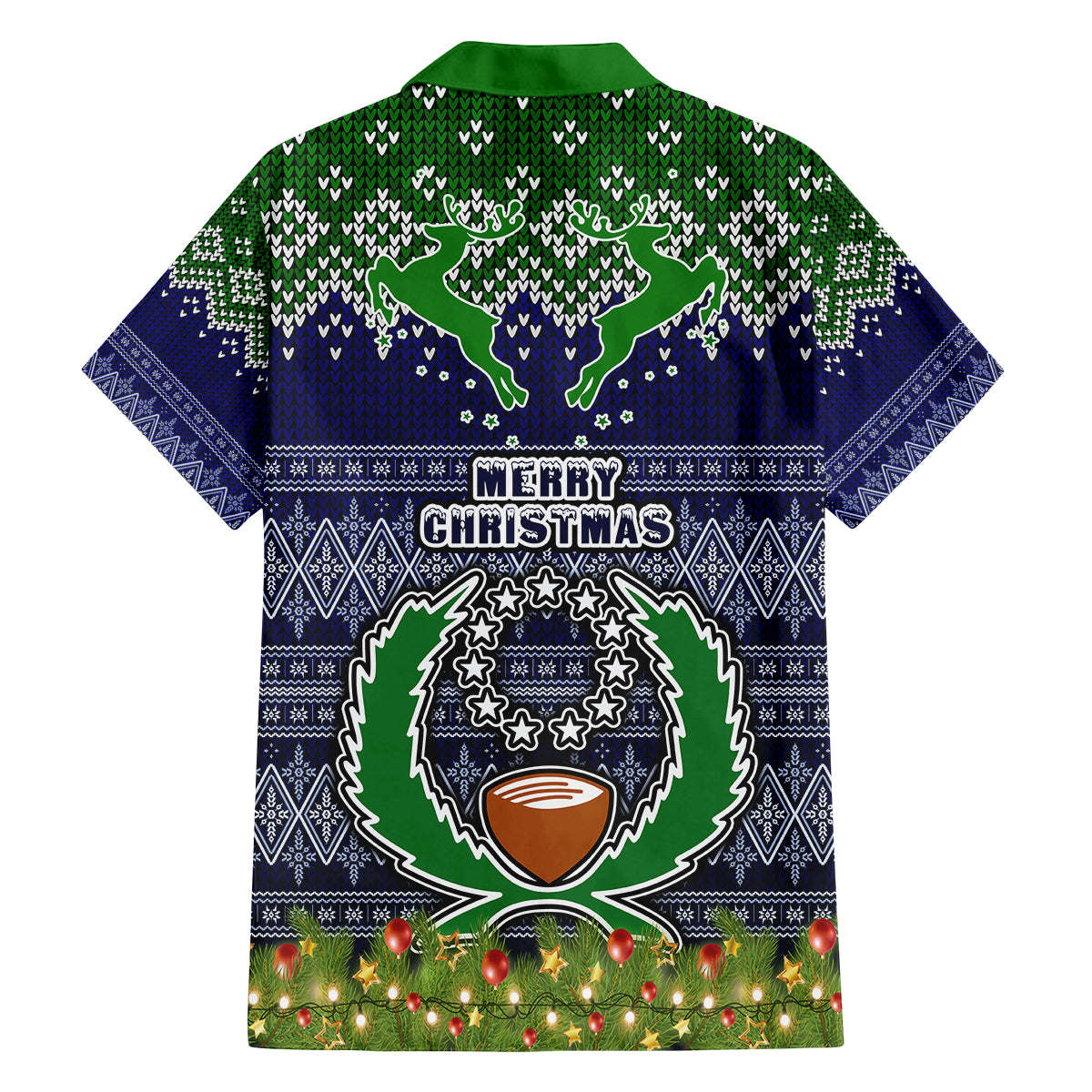 Pohnpei State Christmas Family Matching Off Shoulder Maxi Dress and Hawaiian Shirt Coat of Arms Beautiful Merry Xmas Snowflake LT03 - Polynesian Pride