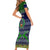 pohnpei-state-christmas-short-sleeve-bodycon-dress-coat-of-arms-beautiful-merry-xmas-snowflake