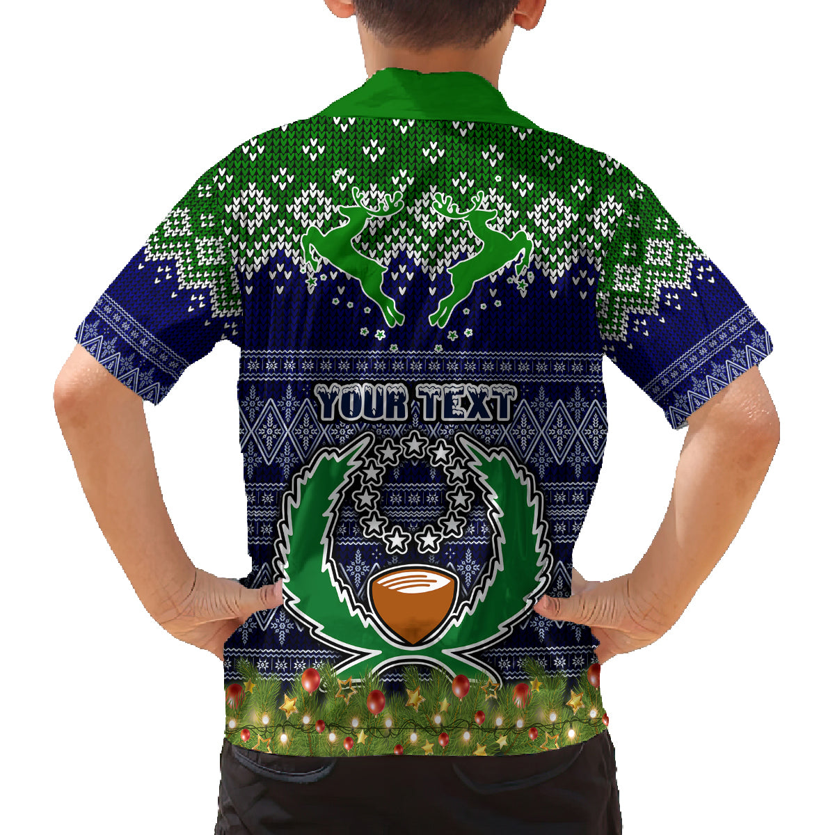 Personalised Pohnpei State Christmas Family Matching Off Shoulder Short Dress and Hawaiian Shirt Coat of Arms Beautiful Merry Xmas Snowflake LT03 - Polynesian Pride