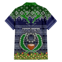 Personalised Pohnpei State Christmas Family Matching Puletasi Dress and Hawaiian Shirt Coat of Arms Beautiful Merry Xmas Snowflake LT03 - Polynesian Pride
