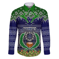 personalised-pohnpei-state-christmas-family-matching-tank-maxi-dress-and-hawaiian-shirt-coat-of-arms-beautiful-merry-xmas-snowflake