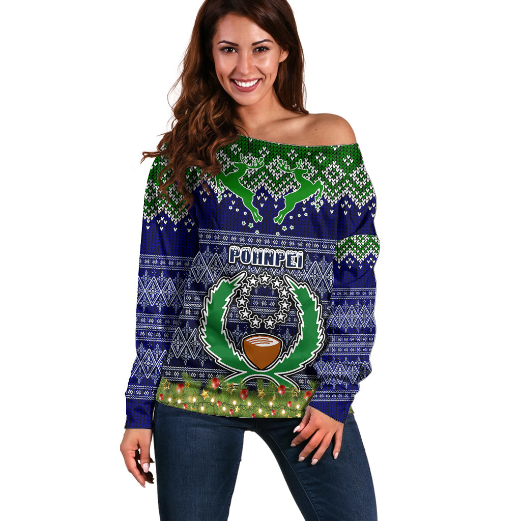 personalised-pohnpei-state-christmas-off-shoulder-sweater-coat-of-arms-beautiful-merry-xmas-snowflake