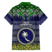 chuuk-state-christmas-family-matching-tank-maxi-dress-and-hawaiian-shirt-coat-of-arms-beautiful-merry-xmas-snowflake