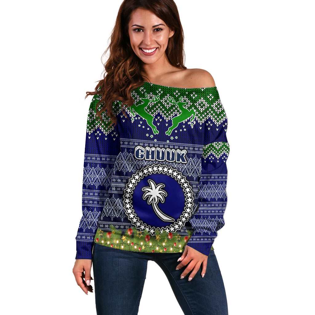 chuuk-state-christmas-off-shoulder-sweater-coat-of-arms-beautiful-merry-xmas-snowflake