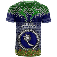 Chuuk State Christmas T Shirt Coat of Arms Beautiful Merry Xmas Snowflake LT03 - Polynesian Pride