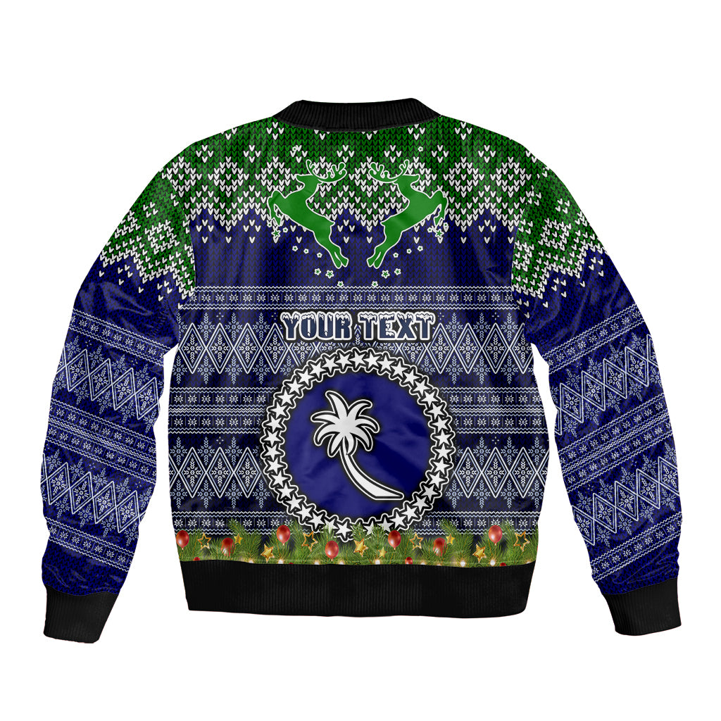 personalised-chuuk-state-christmas-bomber-jacket-coat-of-arms-beautiful-merry-xmas-snowflake