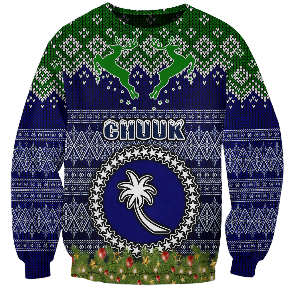 personalised-chuuk-state-christmas-sweatshirt-coat-of-arms-beautiful-merry-xmas-snowflake