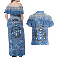 kosrae-christmas-couples-matching-off-shoulder-maxi-dress-and-hawaiian-shirt-coat-of-arms-beautiful-merry-xmas-snowflake