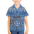 Kosrae Christmas Family Matching Summer Maxi Dress and Hawaiian Shirt Coat of Arms Beautiful Merry Xmas Snowflake LT03 Son's Shirt Blue - Polynesian Pride