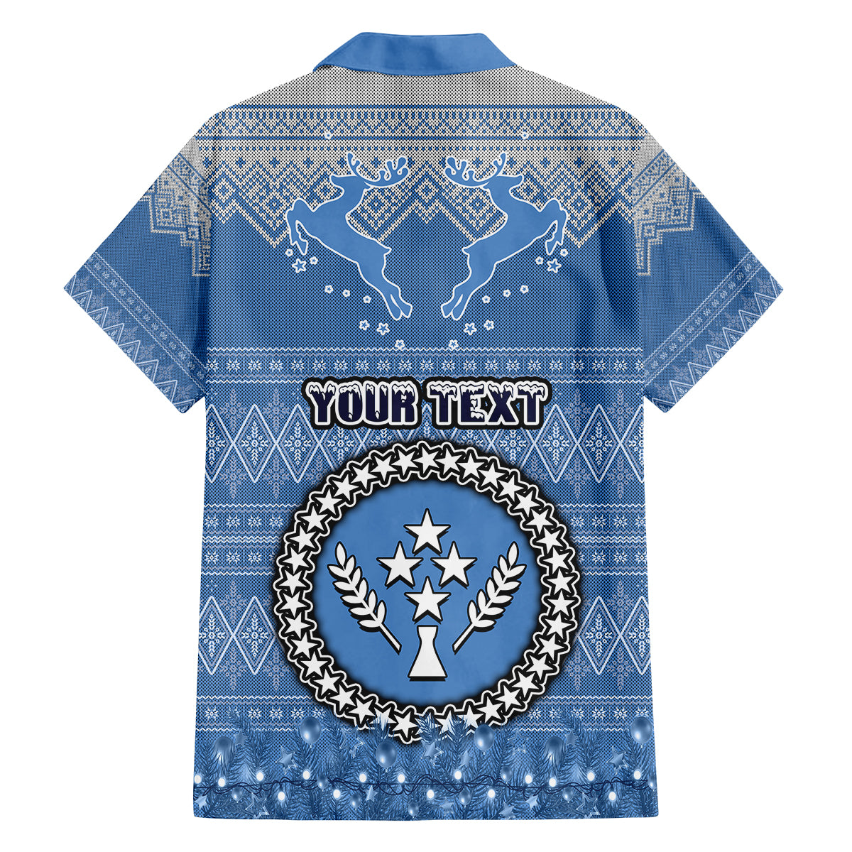 Personalised Kosrae Christmas Family Matching Off Shoulder Short Dress and Hawaiian Shirt Coat of Arms Beautiful Merry Xmas Snowflake LT03 - Polynesian Pride