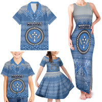 Personalised Kosrae Christmas Family Matching Tank Maxi Dress and Hawaiian Shirt Coat of Arms Beautiful Merry Xmas Snowflake LT03 - Polynesian Pride