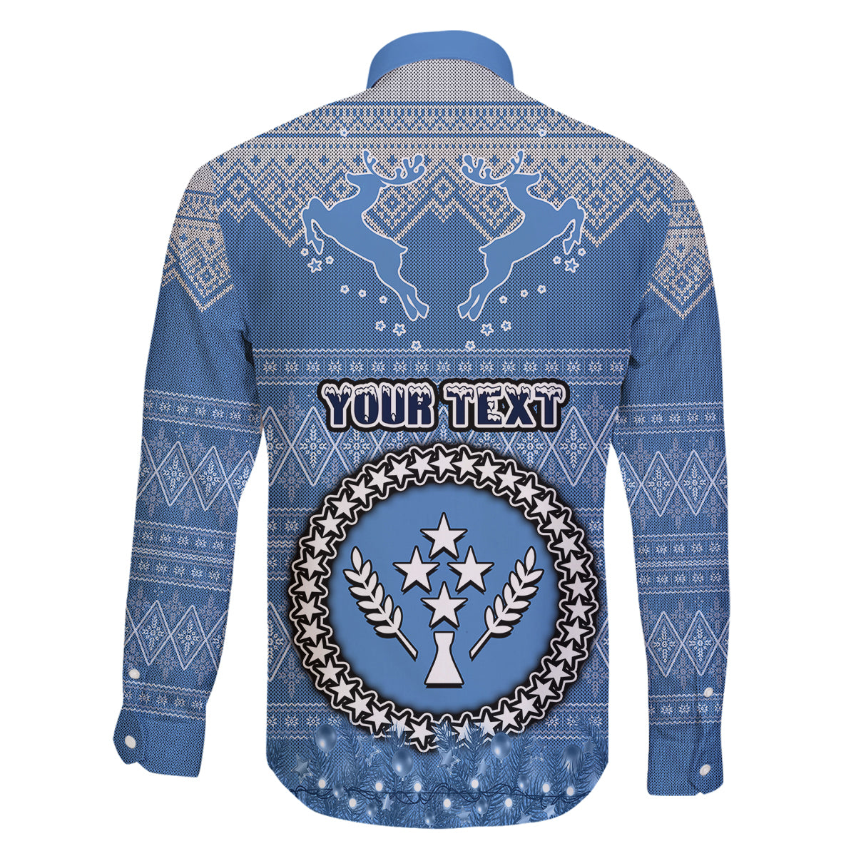 Personalised Kosrae Christmas Family Matching Tank Maxi Dress and Hawaiian Shirt Coat of Arms Beautiful Merry Xmas Snowflake LT03 - Polynesian Pride