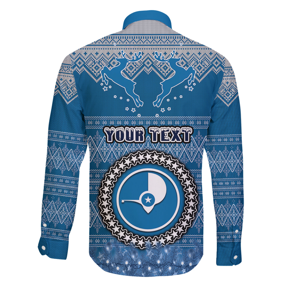 Personalised Yap Christmas Family Matching Mermaid Dress and Hawaiian Shirt Coat of Arms Beautiful Merry Xmas Snowflake LT03 - Polynesian Pride