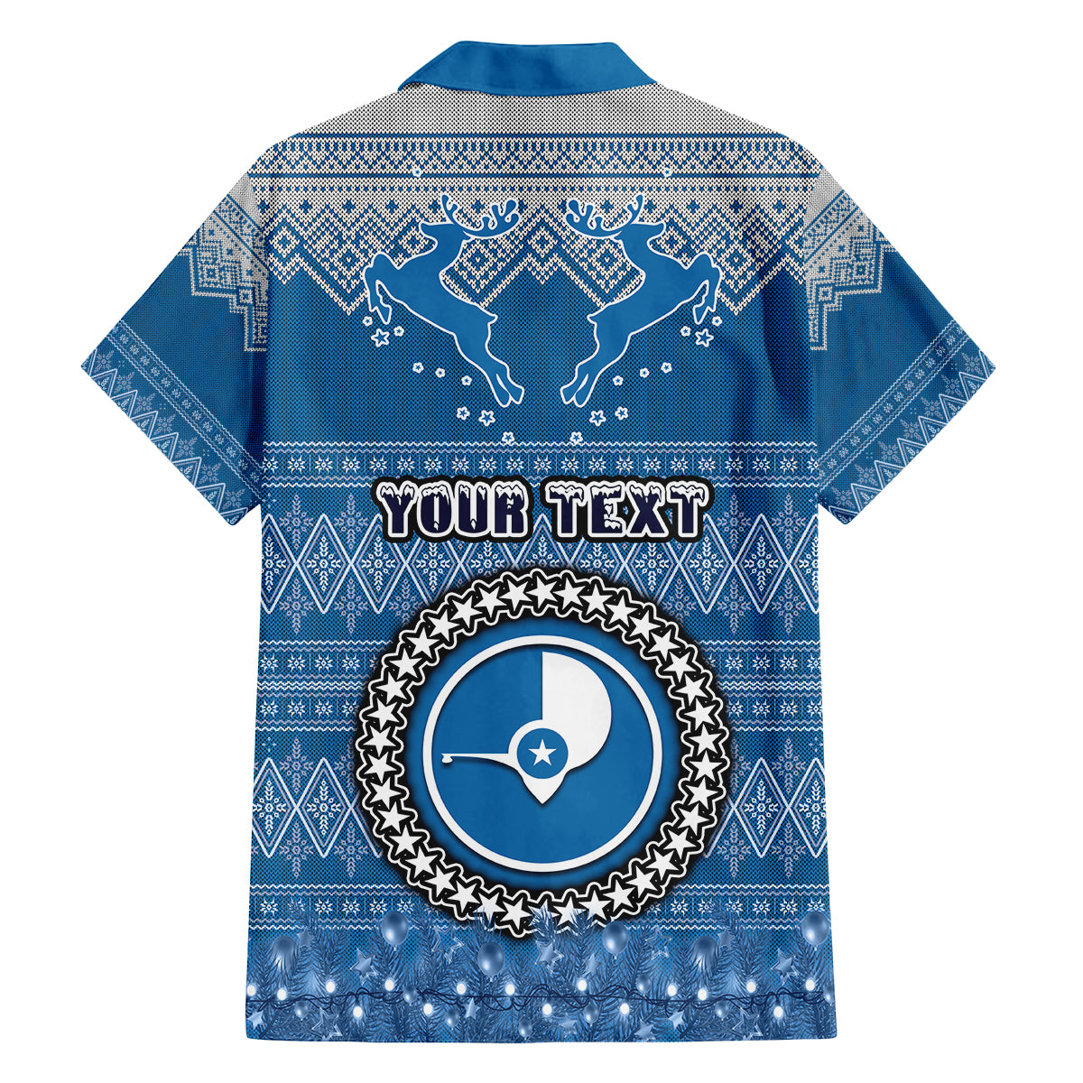 Personalised Yap Christmas Family Matching Off Shoulder Short Dress and Hawaiian Shirt Coat of Arms Beautiful Merry Xmas Snowflake LT03 - Polynesian Pride