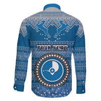 Personalised Yap Christmas Family Matching Off Shoulder Short Dress and Hawaiian Shirt Coat of Arms Beautiful Merry Xmas Snowflake LT03 - Polynesian Pride