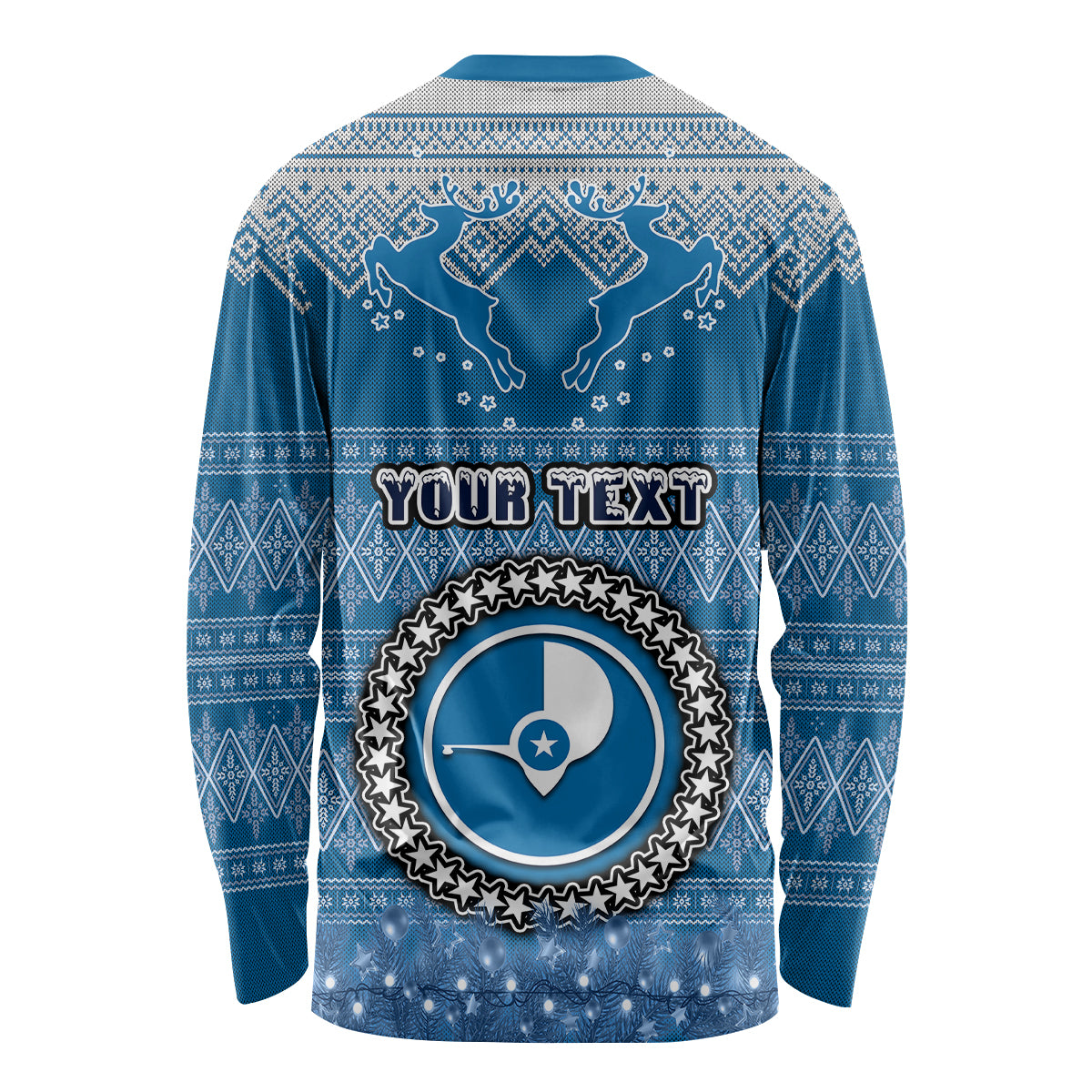 personalised-yap-christmas-long-sleeve-shirt-coat-of-arms-beautiful-merry-xmas-snowflake