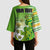 Personalised Cook Islands Va'a Race Kimono Sleeve Blouse Te Tatau Tattoos Sporty Style Green-White Color - Polynesian Pride
