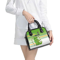 Cook Islands Va'a Race Shoulder Handbag Te Tatau Tattoos Sporty Style Green-White Color - Polynesian Pride