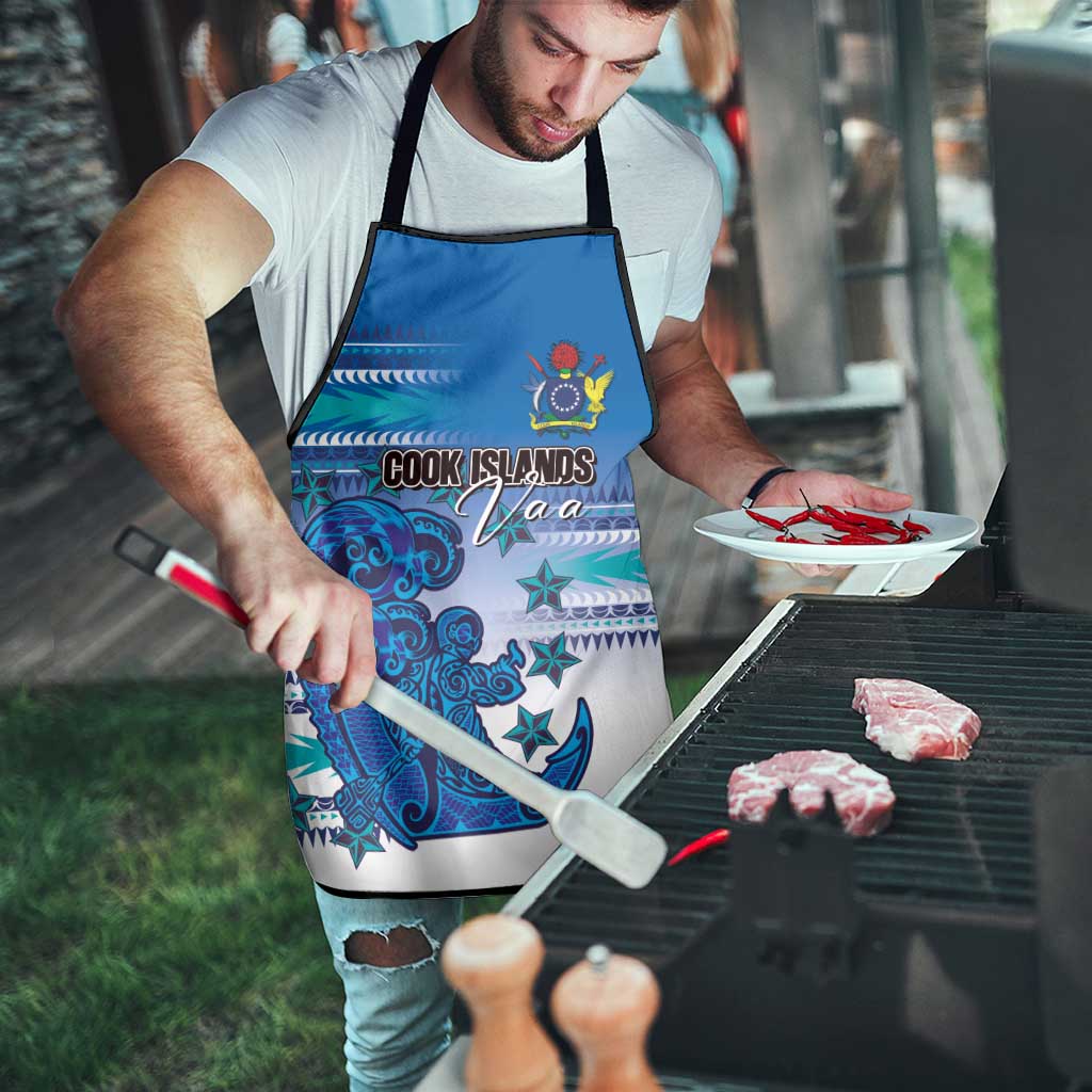 Cook Islands Va'a Race Apron Te Tatau Tattoos Sporty Style Light Blue Color - Polynesian Pride