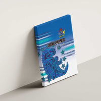 Cook Islands Va'a Race Canvas Wall Art Te Tatau Tattoos Sporty Style Light Blue Color - Polynesian Pride