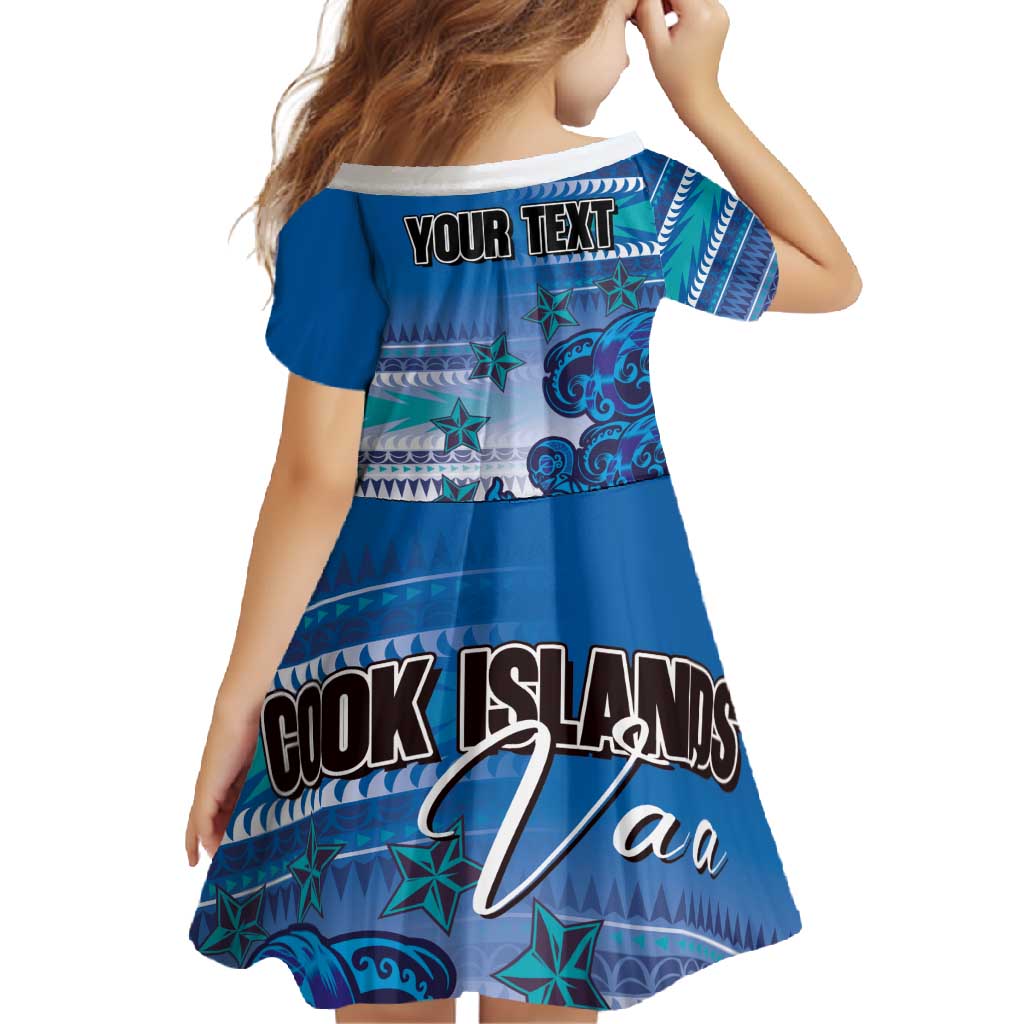 Personalised Cook Islands Va'a Race Family Matching Summer Maxi Dress and Hawaiian Shirt Te Tatau Tattoos Sporty Style Light Blue Color - Polynesian Pride