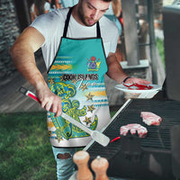 Cook Islands Va'a Race Apron Te Tatau Tattoos Sporty Style Turquoise Color - Polynesian Pride