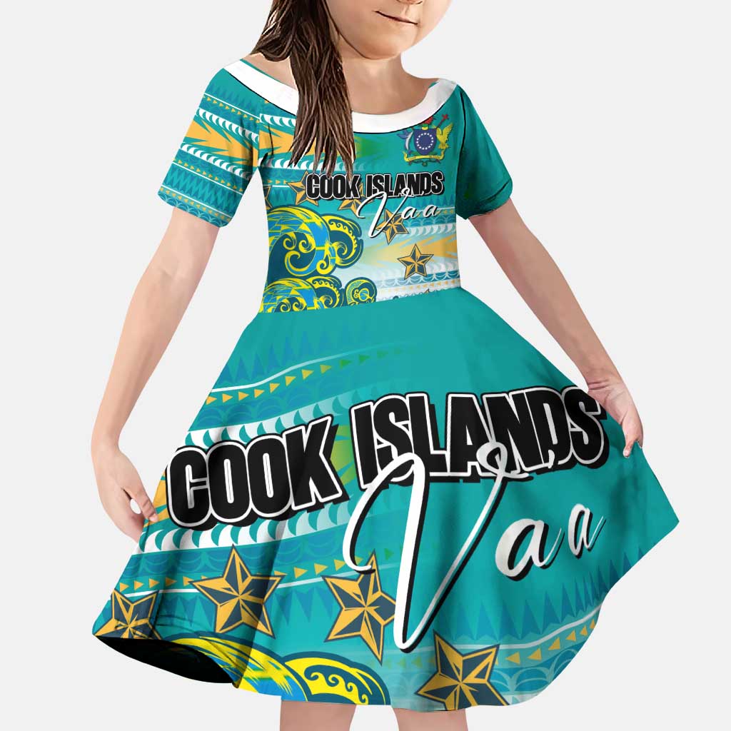 Personalised Cook Islands Va'a Race Family Matching Puletasi and Hawaiian Shirt Te Tatau Tattoos Sporty Style Turquoise Color - Polynesian Pride